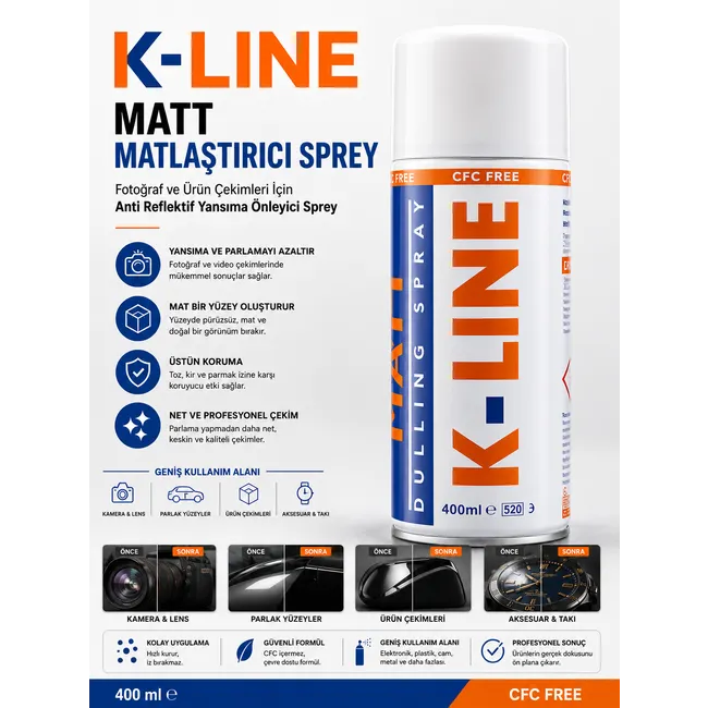 K-Line MATT Matlaştırıcı Sprey 400ml – MATT